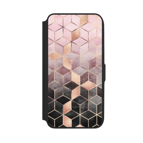 Samsung Galaxy A16 5G NIVOflip Pink-grauer Farbverlauf Würfel Druck