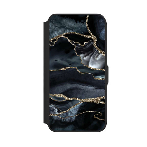 Samsung Galaxy A16 5G NIVOflip Dark Marble Gold Glitter Look