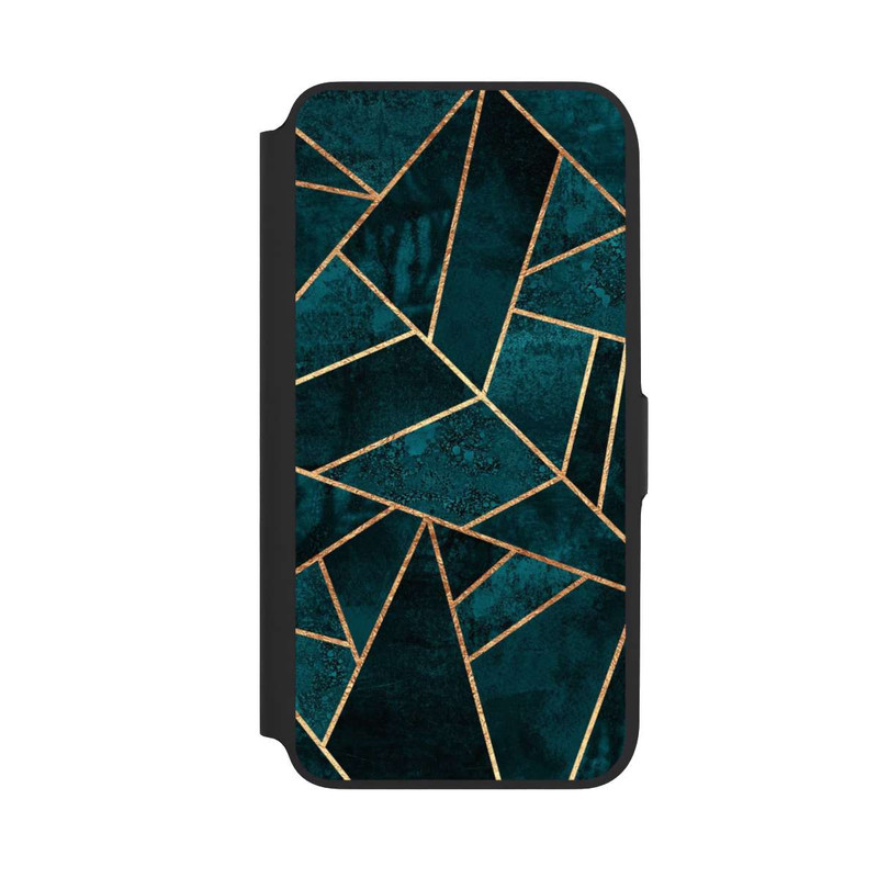 Galaxy A16 5G NIVOflip Tief Blaugrün Stein Gold Druck