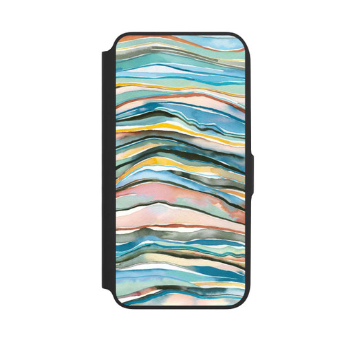 Samsung Galaxy A16 5G NIVOflip Achatschichten Aquarellblau