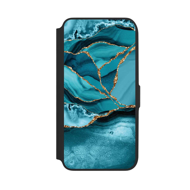 Galaxy A16 5G NIVOflip Eisblaue Marmor Landschaft