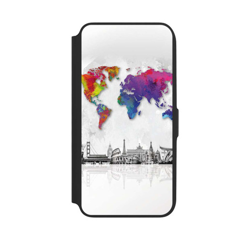 Samsung Galaxy A16 5G NIVOflip Weltkarte mit Skyline