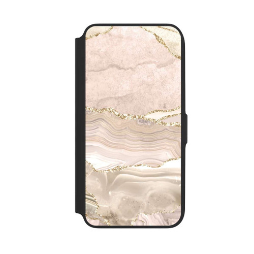 Samsung Galaxy A16 5G NIVOflip Marmor rosa-goldene Streifen