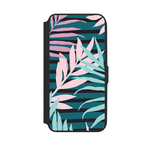Samsung Galaxy A16 5G NIVOflip Pastell-Dschungelblätter rosa blaugrün
