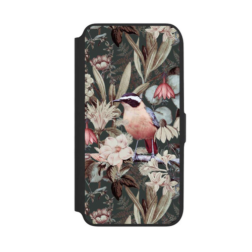 Samsung Galaxy A16 5G NIVOflip Orangefarbener Vogel im Vintage Blumenmuster