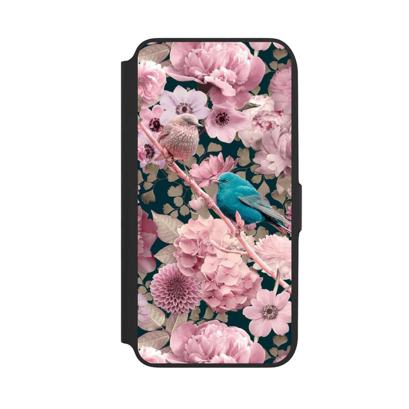 Galaxy A16 5G NIVOflip Spatzen im rosa Blumenmuster