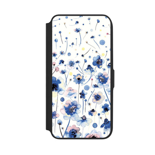 Samsung Galaxy A16 5G NIVOflip Aquarelltinte blaue Blumen