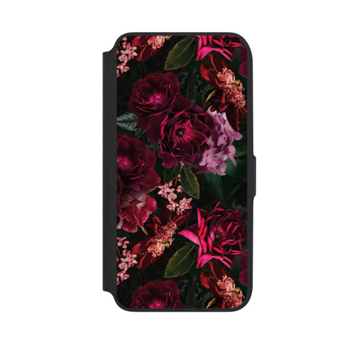 Samsung Galaxy A16 5G NIVOflip Fleurs rouge foncé et roses