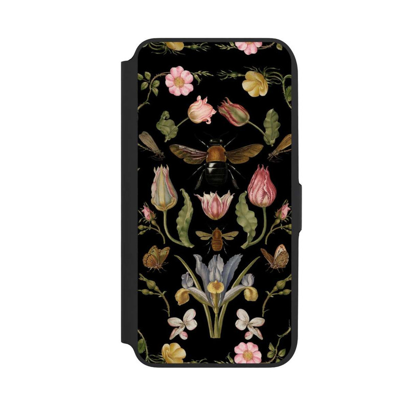 Galaxy A16 5G NIVOflip Wildblumen und Biene Schwarz