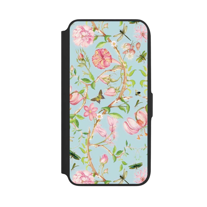 Galaxy A16 5G NIVOflip Vintage botanische Blumen in blau