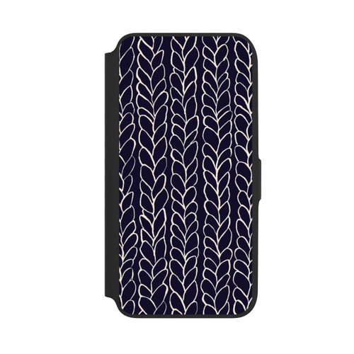 Samsung Galaxy A16 5G NIVOflip gezeichnete Wollzöpfe Marine