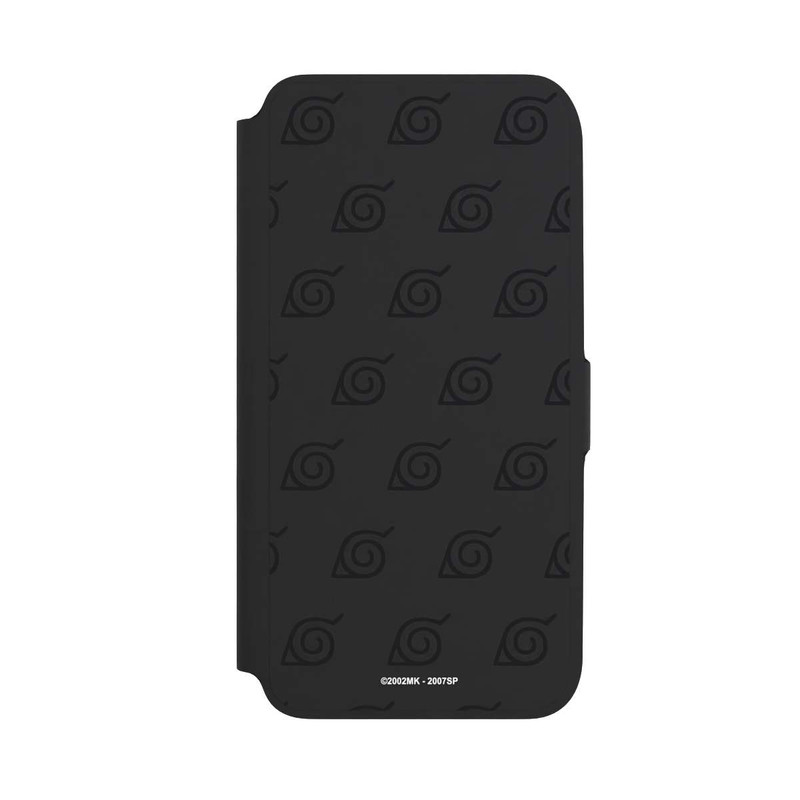 Galaxy A16 5G NIVOflip Konoha Pattern Noir sur Fond Transparent