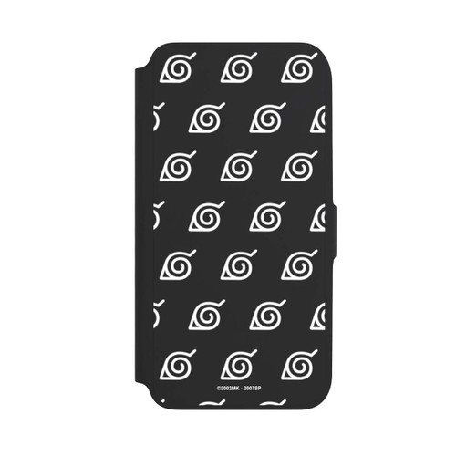 Samsung Galaxy A16 5G NIVOflip Konoha Pattern Blanc sur Fond Transparent