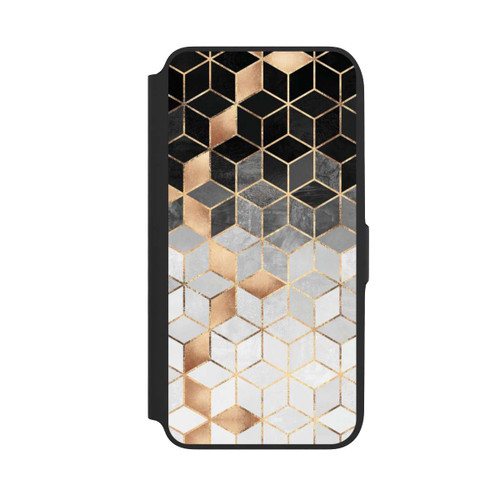 Samsung Galaxy A16 5G NIVOflip Würfel dunkel und gold