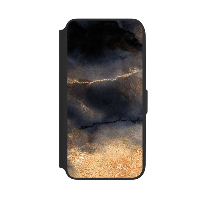 Galaxy A16 5G NIVOflip Schwarzer Marmor Goldstaub Look