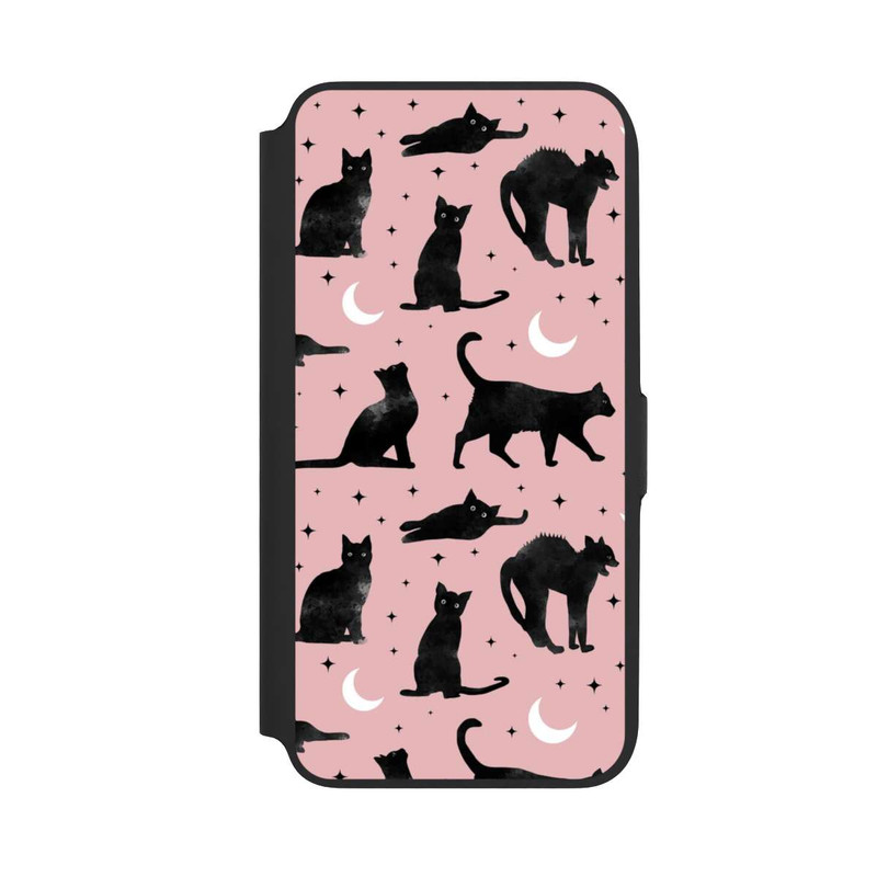 Galaxy A16 5G NIVOflip Lune & Chats Fond Rose