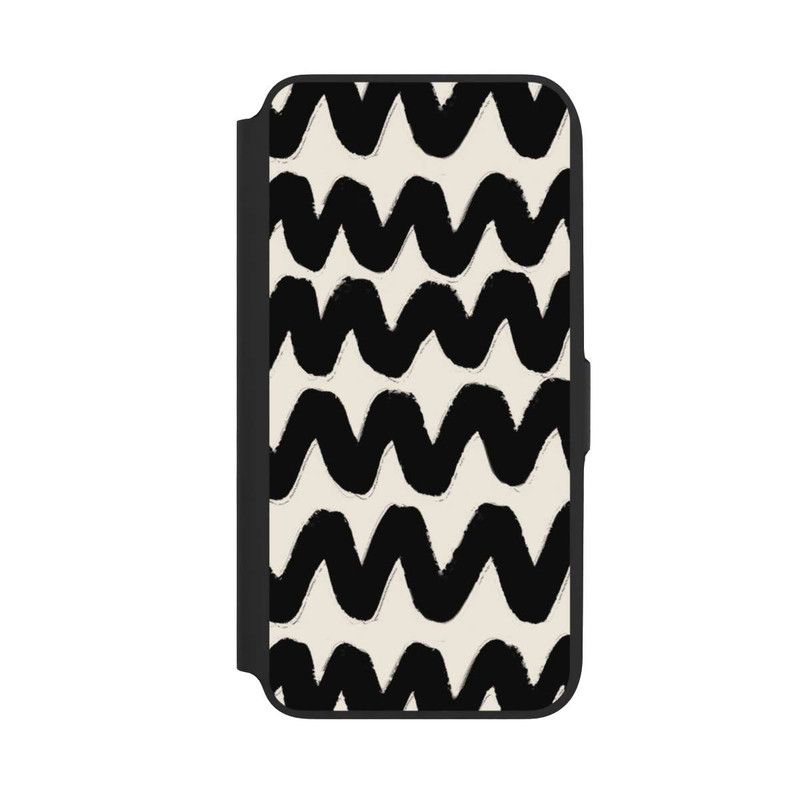 Galaxy A16 5G NIVOflip Vagues Noires Pattern