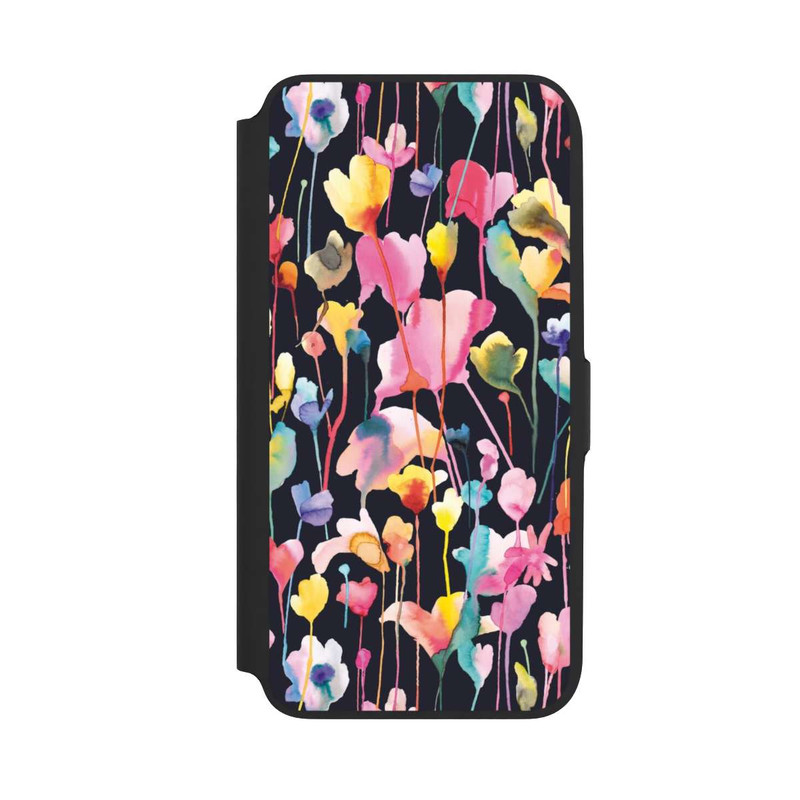 Galaxy A16 5G NIVOflip Fleurs sauvages Noir