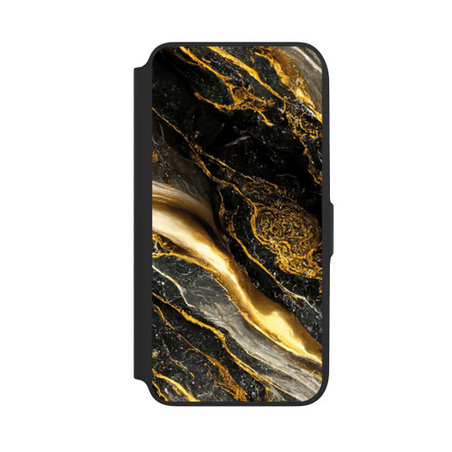 Samsung Galaxy A16 5G NIVOflip Schwarze Marmor Goldschichten