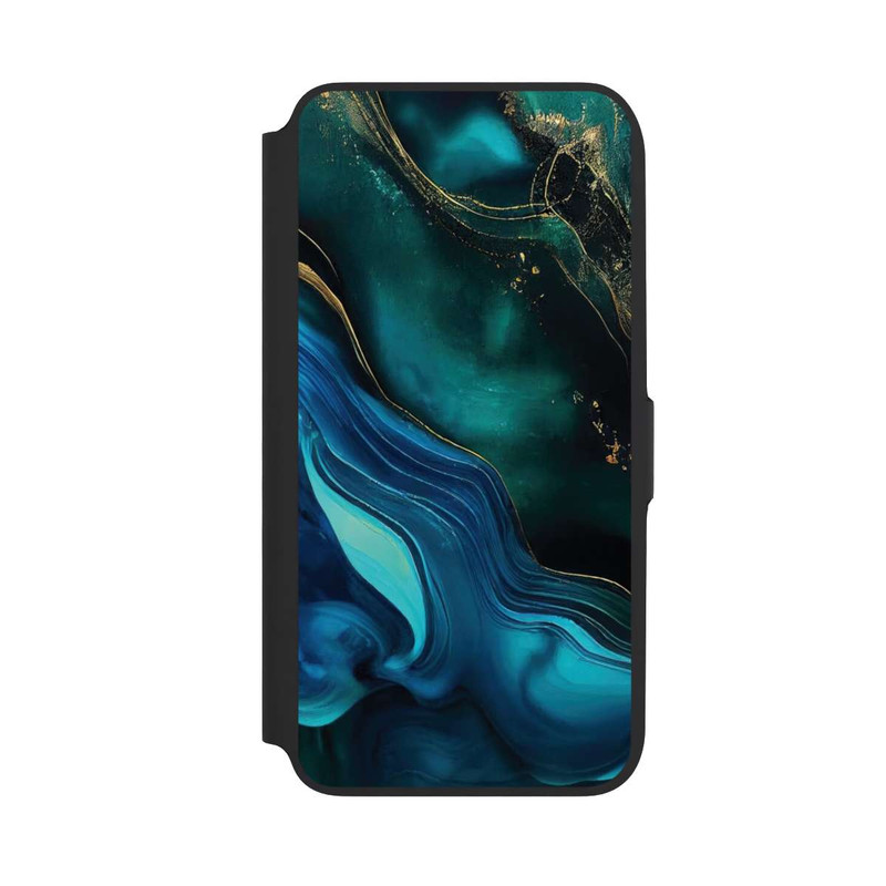Galaxy A16 5G NIVOflip Encre bleue et dorée avec IA