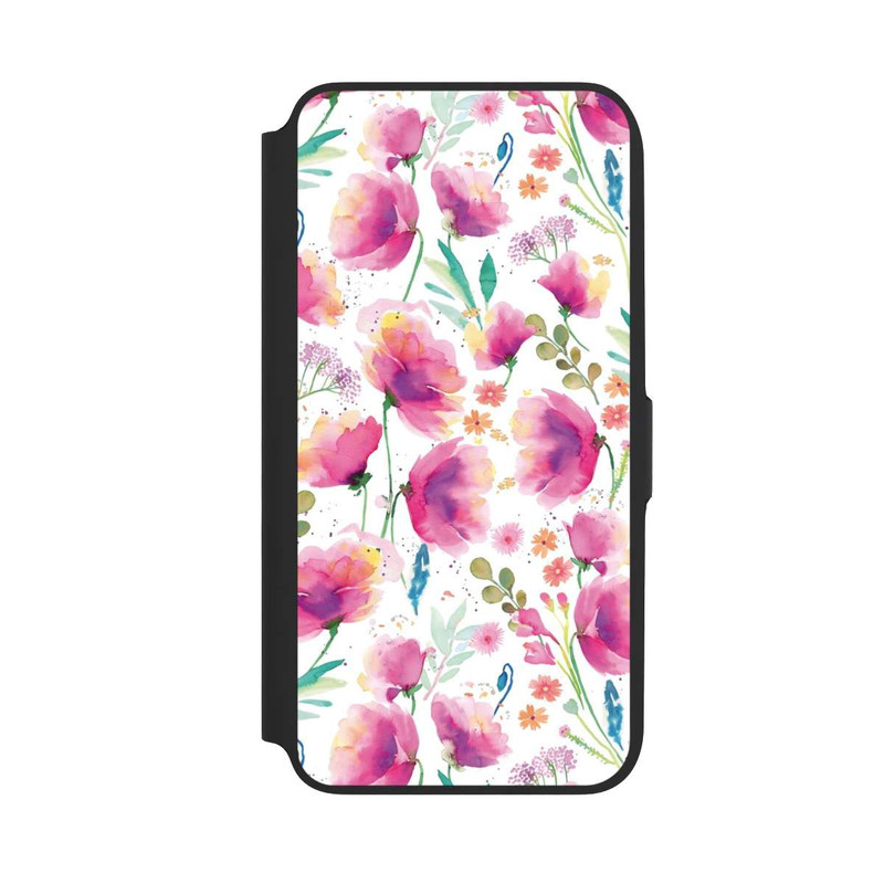 Galaxy A16 5G NIVOflip Abstrakte Mohnblumen aquarell