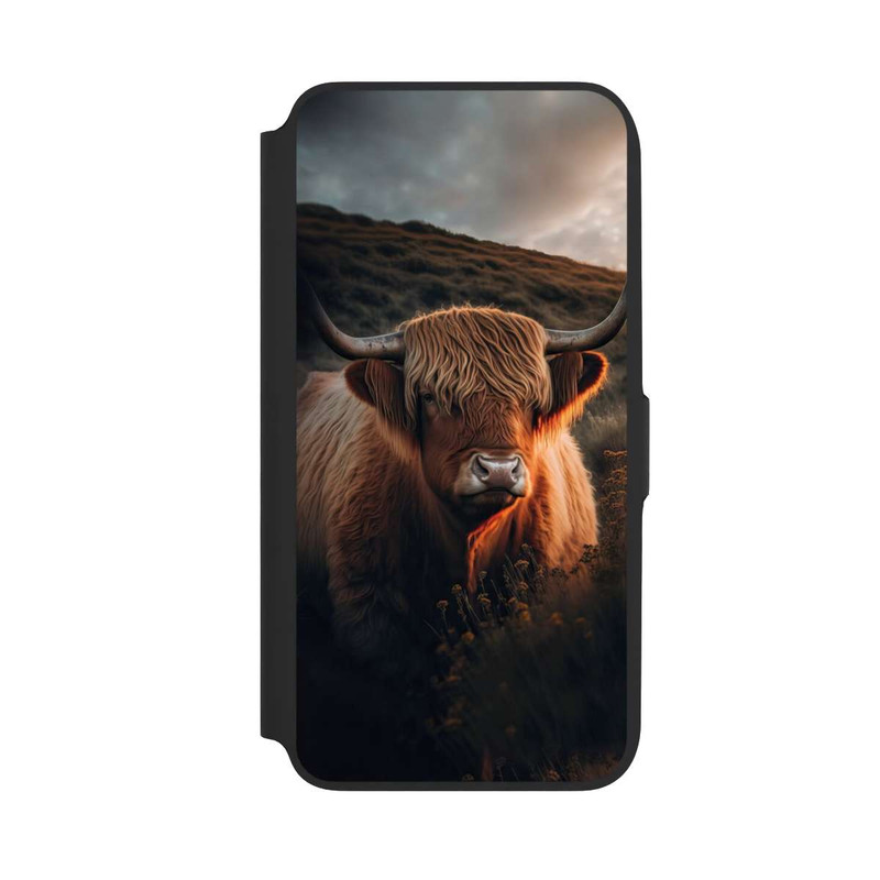 Galaxy A16 5G NIVOflip Hochland Rind mit großen Hörnern mit KI