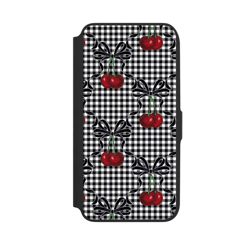 Galaxy A16 5G NIVOflip Cherry Pattern Black
