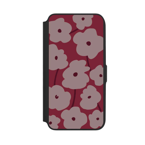 Samsung Galaxy A16 5G NIVOflip Minimalistische Blumen Bordeaux