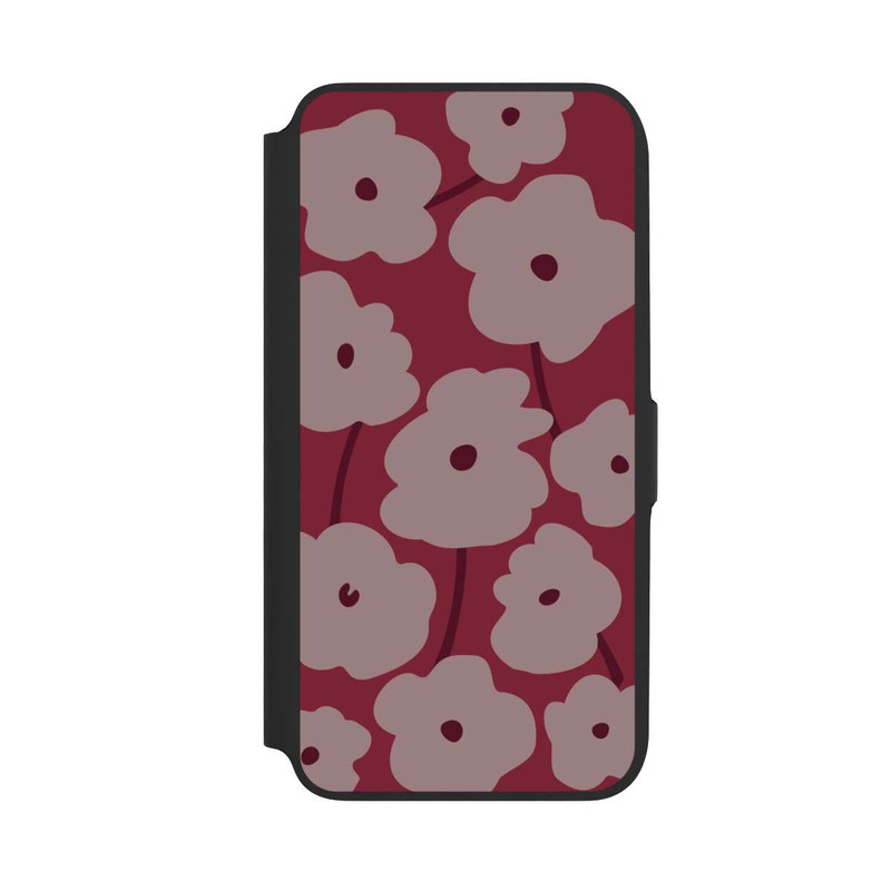 Galaxy A16 5G NIVOflip Minimalistische Blumen Bordeaux
