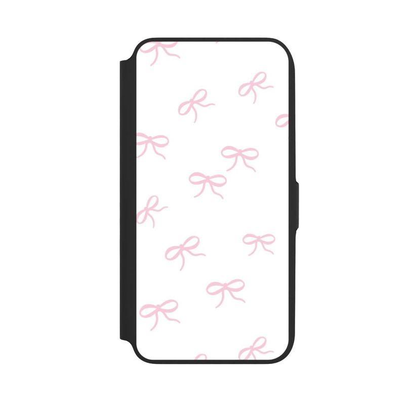 Galaxy A16 5G NIVOflip Schleifen Muster Rosa Weiß