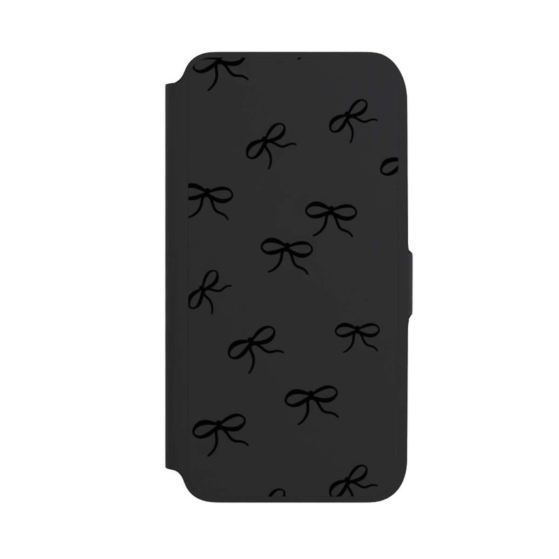 Galaxy A16 5G NIVOflip Bows Black Pattern Transparent