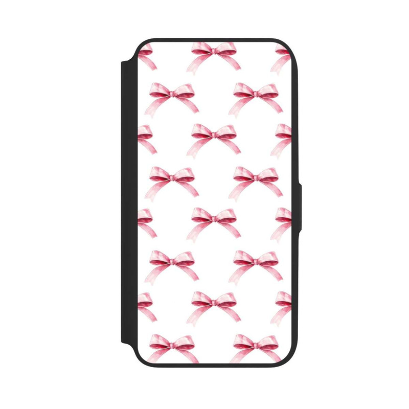 Galaxy A16 5G NIVOflip Motif Nœud Rose sur Fond Blanc