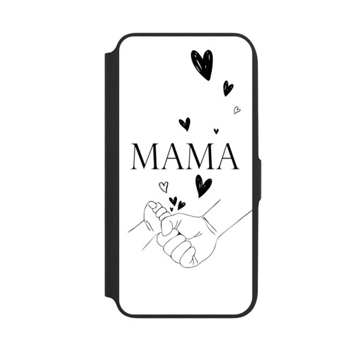 Samsung Galaxy A16 5G NIVOflip Muttertag Line Art Hände Schwarz Weiß