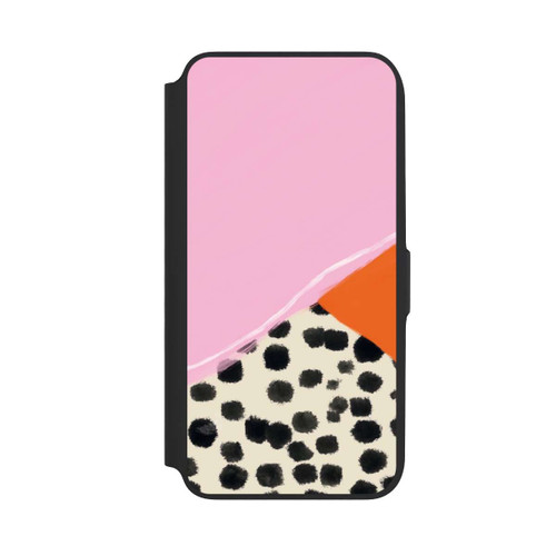 Samsung Galaxy A16 5G NIVOflip Pink and Orange Modern Art with Dots