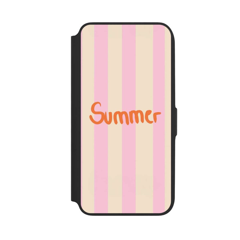 Galaxy A16 5G NIVOflip Summer- Rosa und Orange Streifen Hintergrund