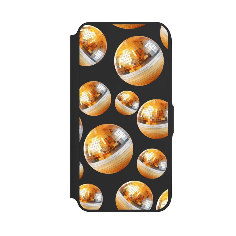 Galaxy A16 5G NIVOflip Discokugel Party Gold Orange Transparent mit KI