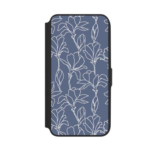 Samsung Galaxy A16 5G NIVOflip Flower Silhouettes on Blue