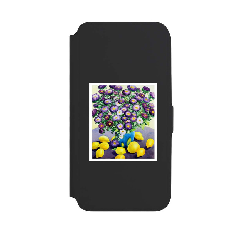 Galaxy A16 5G NIVOflip Purple Asters and Lemons by Christopher Ryland