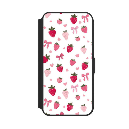 Samsung Galaxy A16 5G NIVOflip Erdbeer Herz Schleifen Muster Pink
