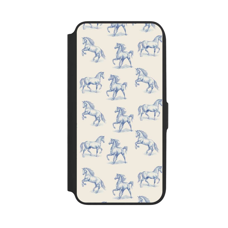 Galaxy A16 5G NIVOflip Horses Pattern Toile de Jouy mit KI