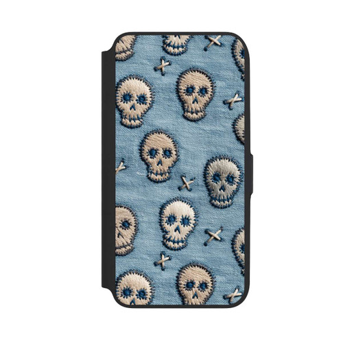Samsung Galaxy A16 5G NIVOflip Skulls on Jeans Pattern