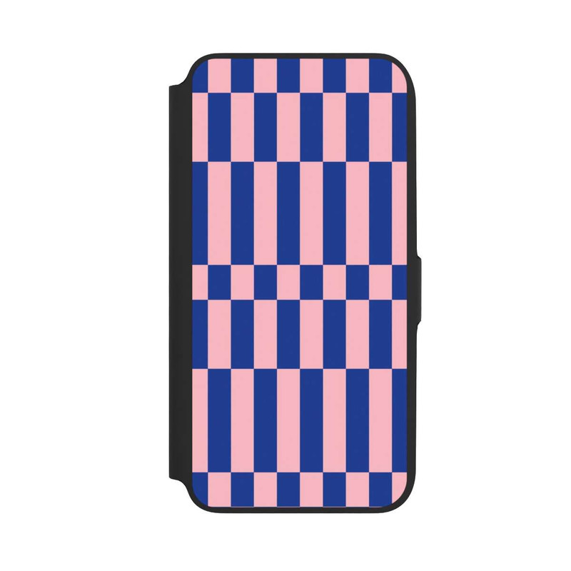 Galaxy A16 5G NIVOflip Checked Abstract Bold Electric Blue and Pink Color Block