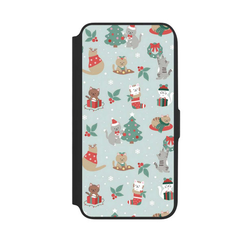 Samsung Galaxy A16 5G NIVOflip festliche Katzen im Winterwunderland