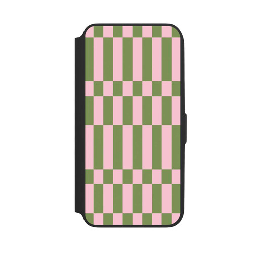 Samsung Galaxy A16 5G NIVOflip Sage and Pink Checked Pattern Theme