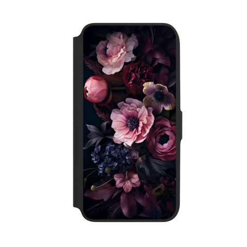Samsung Galaxy A16 5G NIVOflip Rosa Blumenbild mit Pfingstrosen auf dunklem Hintergrund Mit KI