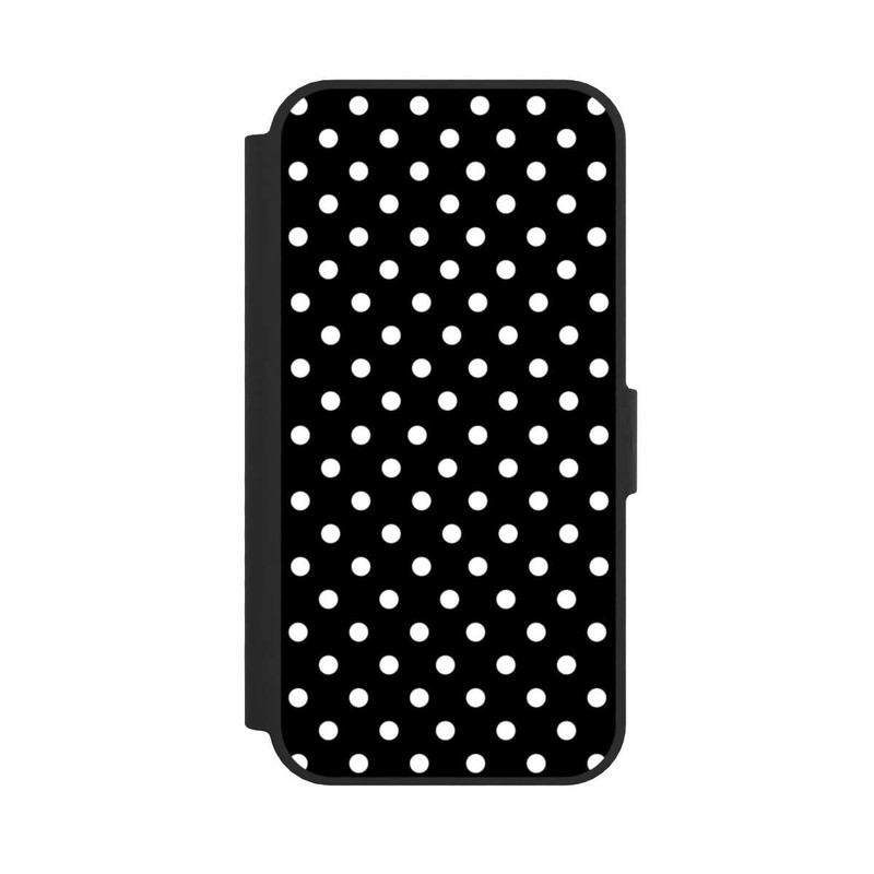 iPhone 16e NIVOflip Confettis blancs sur fond noir