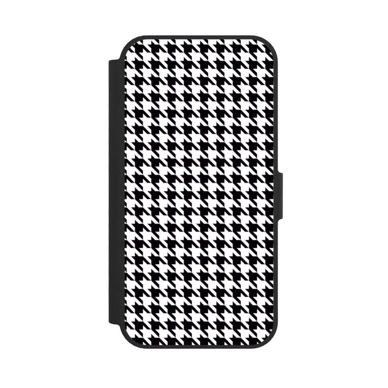 iPhone 16e NIVOflip Hahnentritt Schwarz Weiß