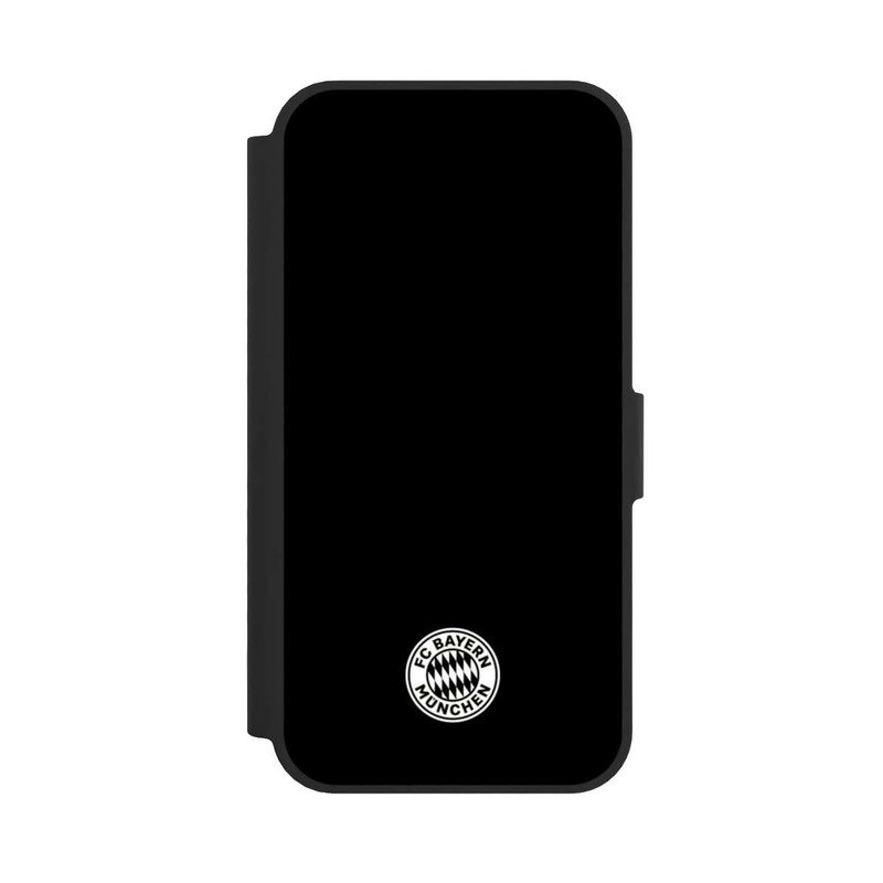 iPhone 16e NIVOflip Klassisches FCB Logo Klein - Weiß auf Schwarz