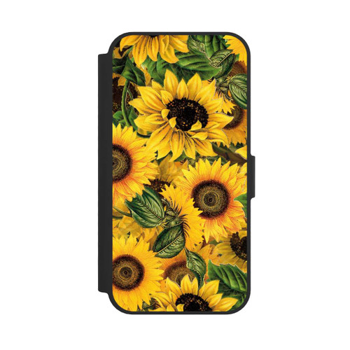 Apple iPhone 16e NIVOflip Sonnenblumenmuster