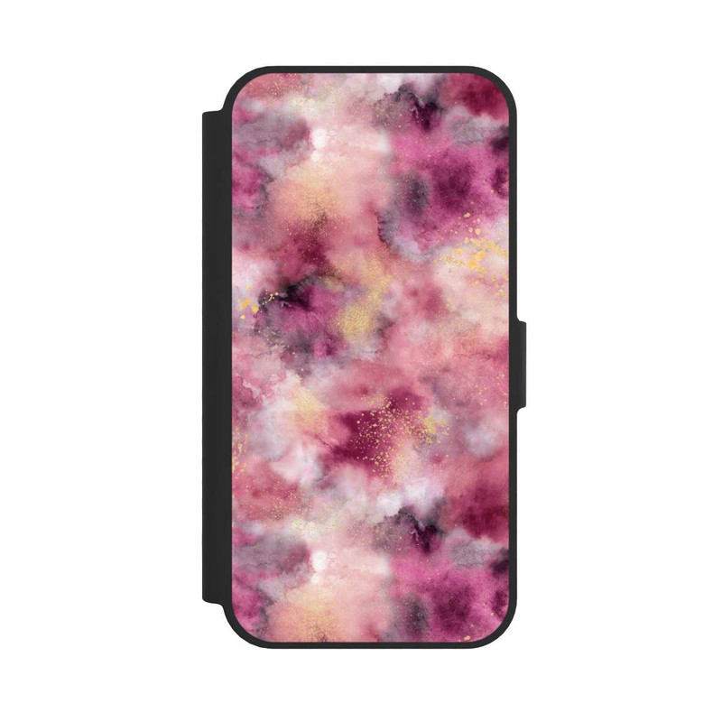 iPhone 16e NIVOflip Rose aquarelle marbré fumé